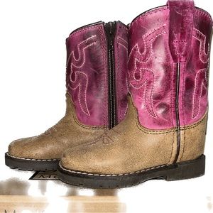 Like New Smokey Mountain Toddler Pink and Brown Boots size: toddler 5